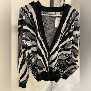 Vintage zebra print cardigan